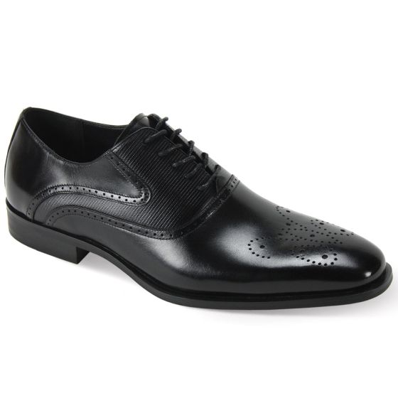 Giorgio Venturi Leather Cap Toe Lace Up Brogue Dress Shoes