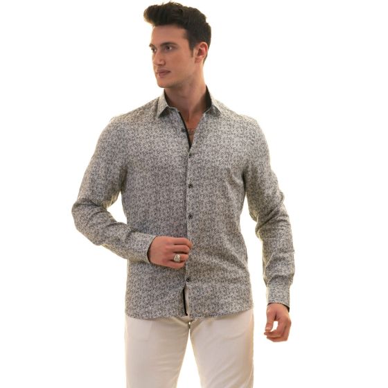 Gravity by Statement Men's Long Sleeve 100% Cotton Shirt - Stylish Patterns