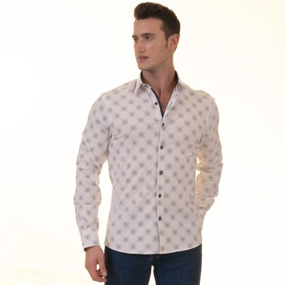 Gravity by Statement Men's Outlet Long Sleeve 100% Cotton Shirt - Stylish Patterns