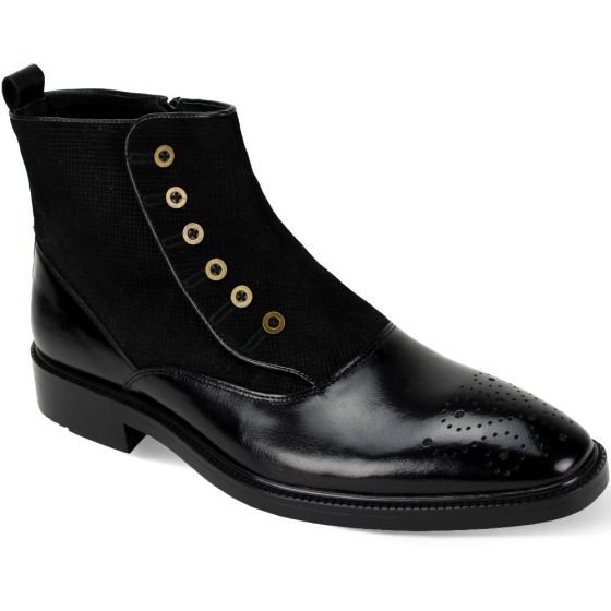 CCO Men's Outlet Leather Dress Boot - Wool Felt Accent