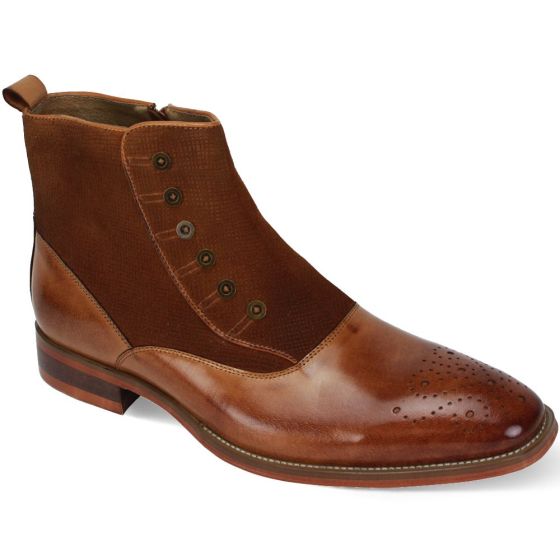 CCO Men's Outlet Leather Dress Boot - Wool Felt Accent
