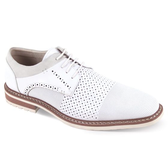 CCO Men's Outlet Leather Dress Shoe - Perforated Dot Patterns