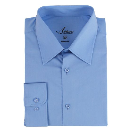 ARTURO Modern Fit Long Sleeve Lilac Dress Shirt