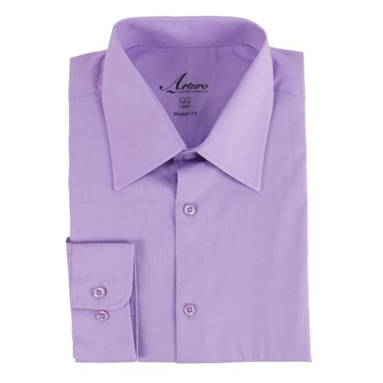 ARTURO Modern Fit Long Sleeve Navy Dress Shirt main image 0