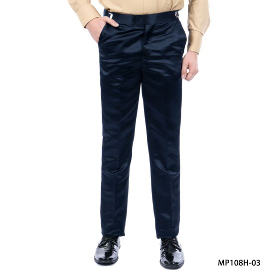 CCO Men's Outlet Slim Fit Tuxedo Pants - Shiny Satin