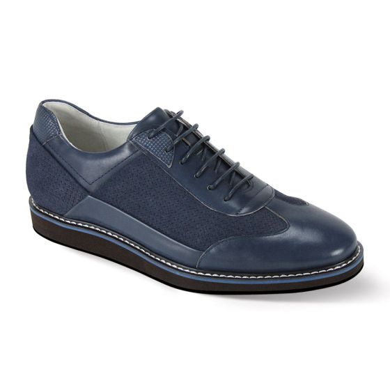 Giovanni Timo Cobalt Leather Sneakers main image 0
