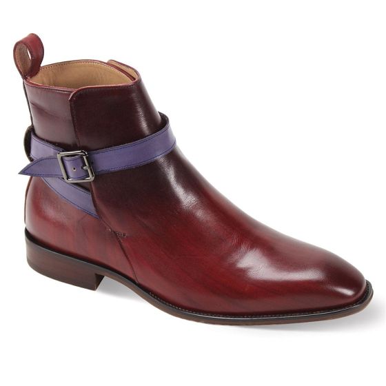 Giovanni Men's Leather Dress Boot - Leather Strap and Buckle