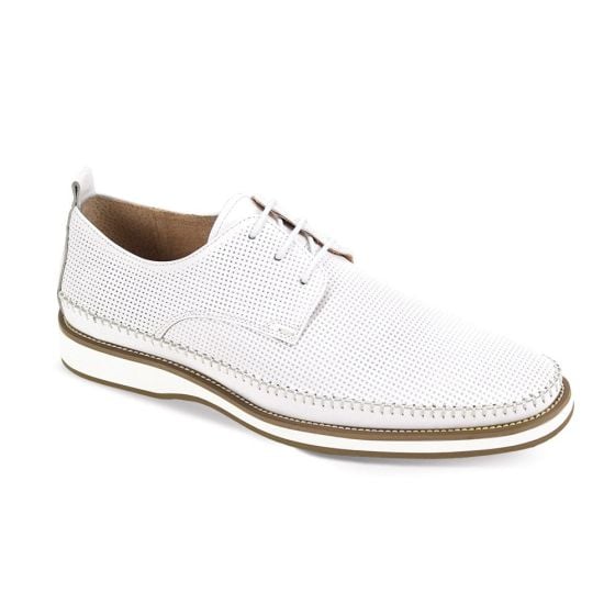 Giovanni Men's Leather Dress Shoe - Moc Toe Lace