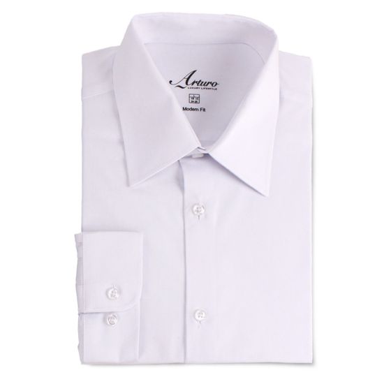 ARTURO Modern Fit Long Sleeve Black Dress Shirt