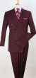 Burgundy Men's Suit Double Breasted Suit