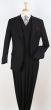 Apollo King Men's Outlet 3pc 100% Wool Suit - Wide Peak Lapel