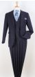 Blue Check Suit Mens 3 Piece Suits Peak Lapel Suit Jacket