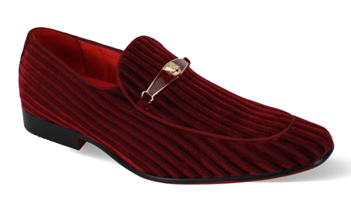 After Midnight Men's Fashion Dress Shoe - Striped Velvet