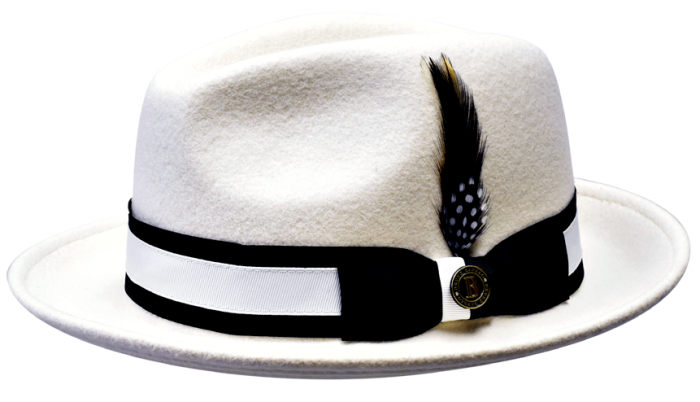 Bruno Capelo Men's Australian Wool Fedora Hat - Two Tone