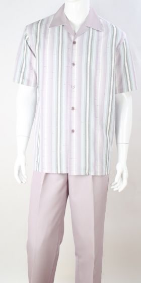 CCO Men's 2 Piece Walking Suit - Multi-Layer Stripes