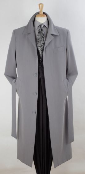 John Knight Men's Outlet Full Length Length Top Coat - Hidden Buttons
