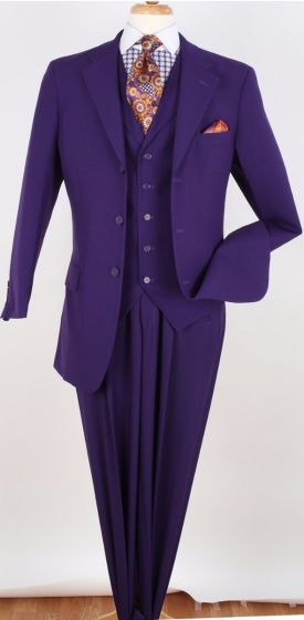 Royal Diamond Men's 3pc Discount Fashion Suit - Solid Color