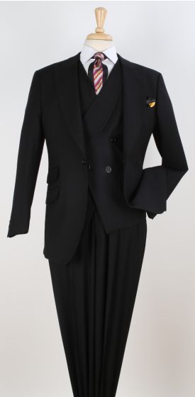 Apollo King Men's Outlet 100% Wool 3 Piece Suit - High Fashion Vest