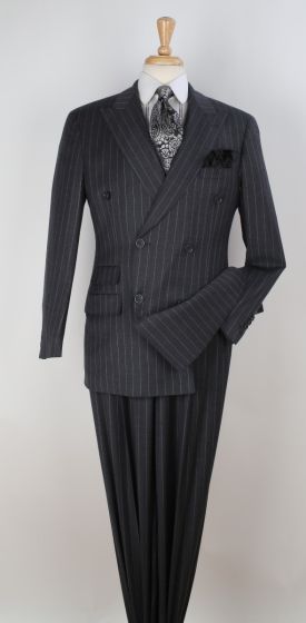 Apollo King Men's 3 Piece 100% Wool Suit - Designer Fashion