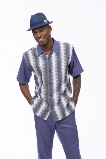Purple Men's Two Piece Pants Sets Mens Leisure Suit