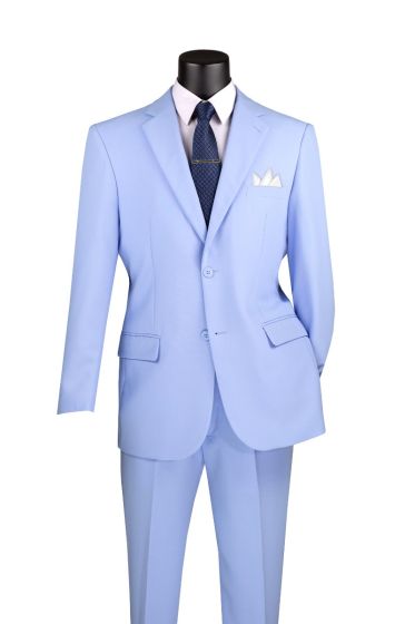 Vinci Men's 2 Piece Poplin Discount Suit - Big and Tall Sizes