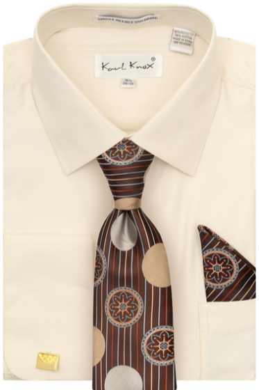 Karl Knox Men's French Cuff Shirt Set - Sleek Designs
