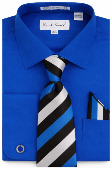 Royal Dress Shirt Mens Button Down Shirts with French Cuffs