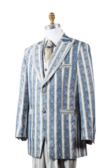 Canto Men's Outlet 3 Piece Fashion Suit - Artistic Stripe