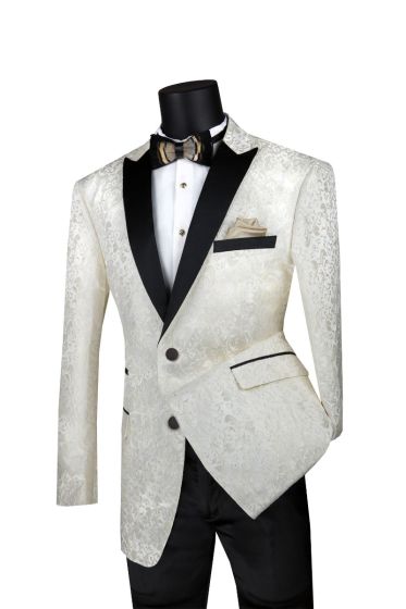 Vinci Men's 2 Button Sport Coat - Luxurious Jacquard