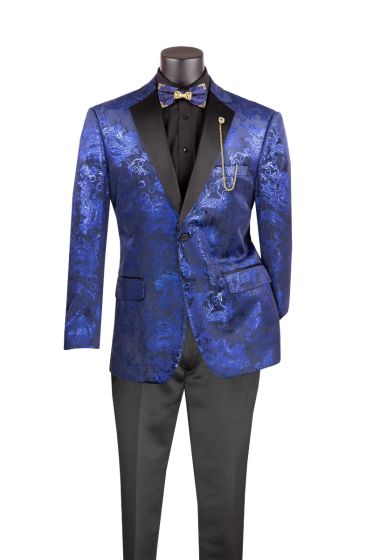 CCO Men's Outlet 2 Button Sport Coat  - Floral Jacquard