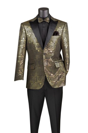 CCO Men's Outlet 2 Button Sport Coat  - Geometric Shapes