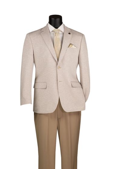 Oatmeal Jacket Men's Blazers Stretchy Sport Coat