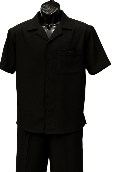 CCO Men's 2 Piece Wide Leg Walking Suit - Chest Pocket