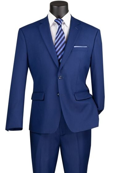 CCO Men's Outlet 2 Piece Wool Feel Executive Suit - Adjustable Waistband