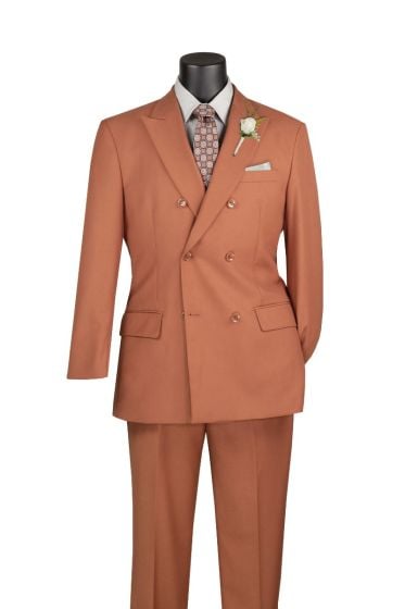 Amber Suit Double Breasted Suit for Men Peak Lapel
