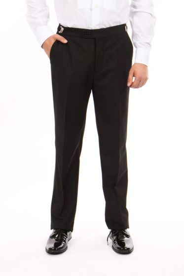 Tazio Men's Slim Fit Tuxedo Pants - Side Satin Accent