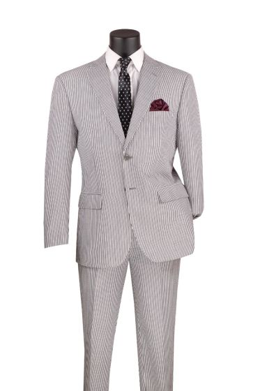 CCO Men's Outlet 2 Piece Seersucker Suit - Notch Lapel
