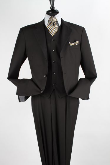 Apollo King Men's 3 Piece Executive Outlet Suit - Pleated Pants
