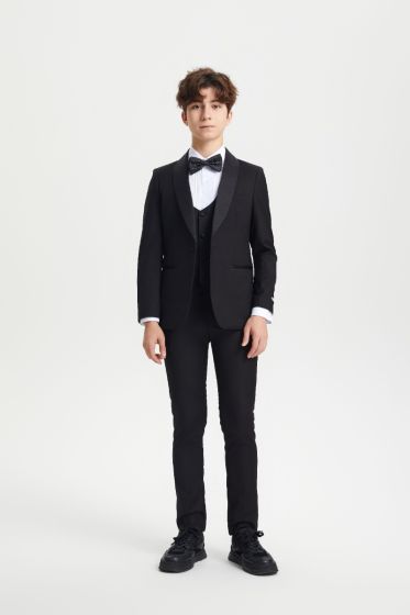 CCO Boy's Outlet 5 Piece Tuxedo in Solid Colors - Varied Bowties