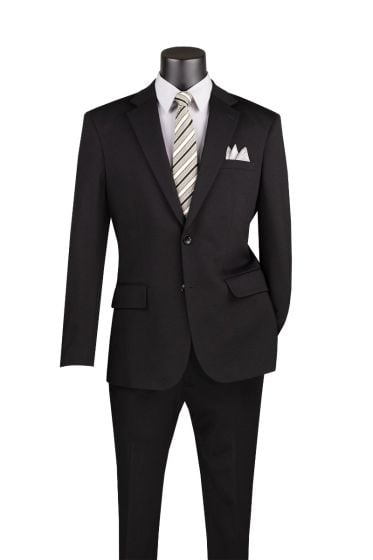 CCO Men's Outlet 2 Piece Slim Fit Suit - Adjustable Waistband