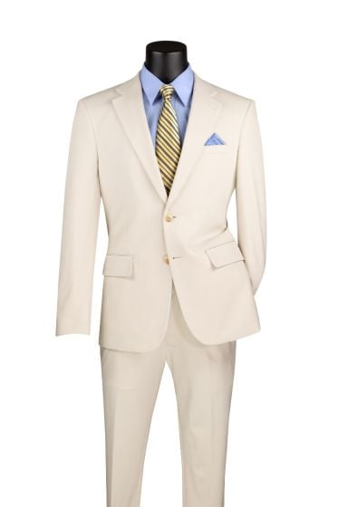 CCO Men's Outlet 2 Piece Slim Fit Suit - Adjustable Waistband