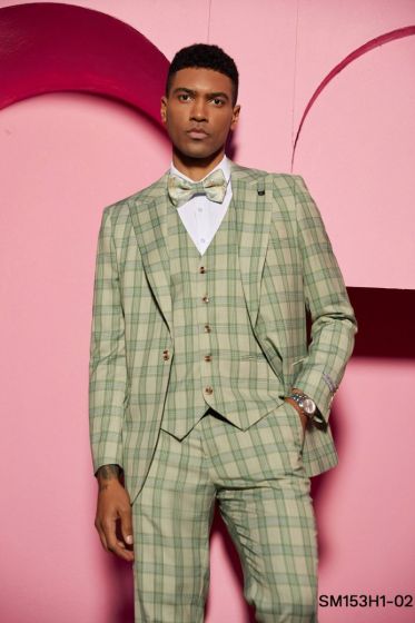 Stacy Adams Men's 3 Piece Hybrid Suit - Reversible Vest 
