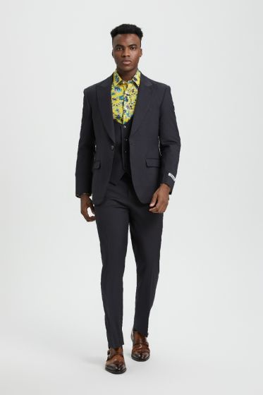 Stacy Adams Men's 3 Piece Executive Suit - Bold Color