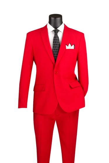Red Inexpensive Suit Mens Suit