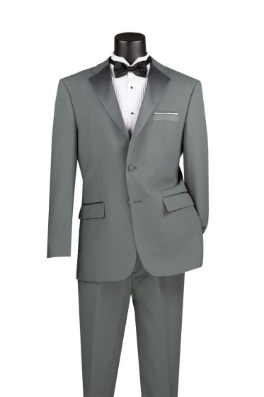 CCO Men's Outlet 2 Piece Poplin Tuxedo - Satin Trim and Buttons