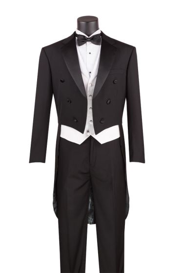 CCO Men's Outlet 3 Piece Tuxedo with Tails - Luxurious Wool Feel