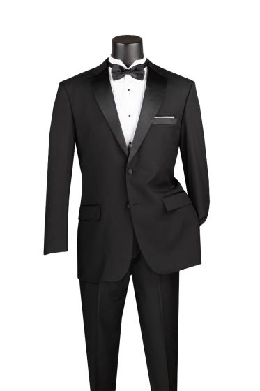 Vinci Men's 2 Piece Wool Feel Tuxedo - 2 Button Jacket