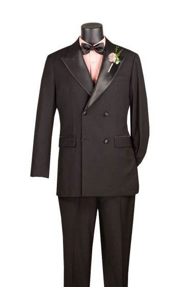 CCO Men's Outlet 2 Piece Double Breasted Tuxedo - Adjustable Waistband