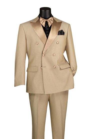 Beige Tuxedo for Men Double Breasted Tuxedo
