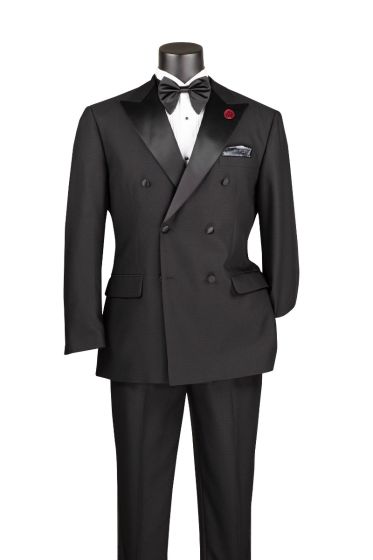 Vinci Men's 2 Piece Tuxedo - Double Breasted